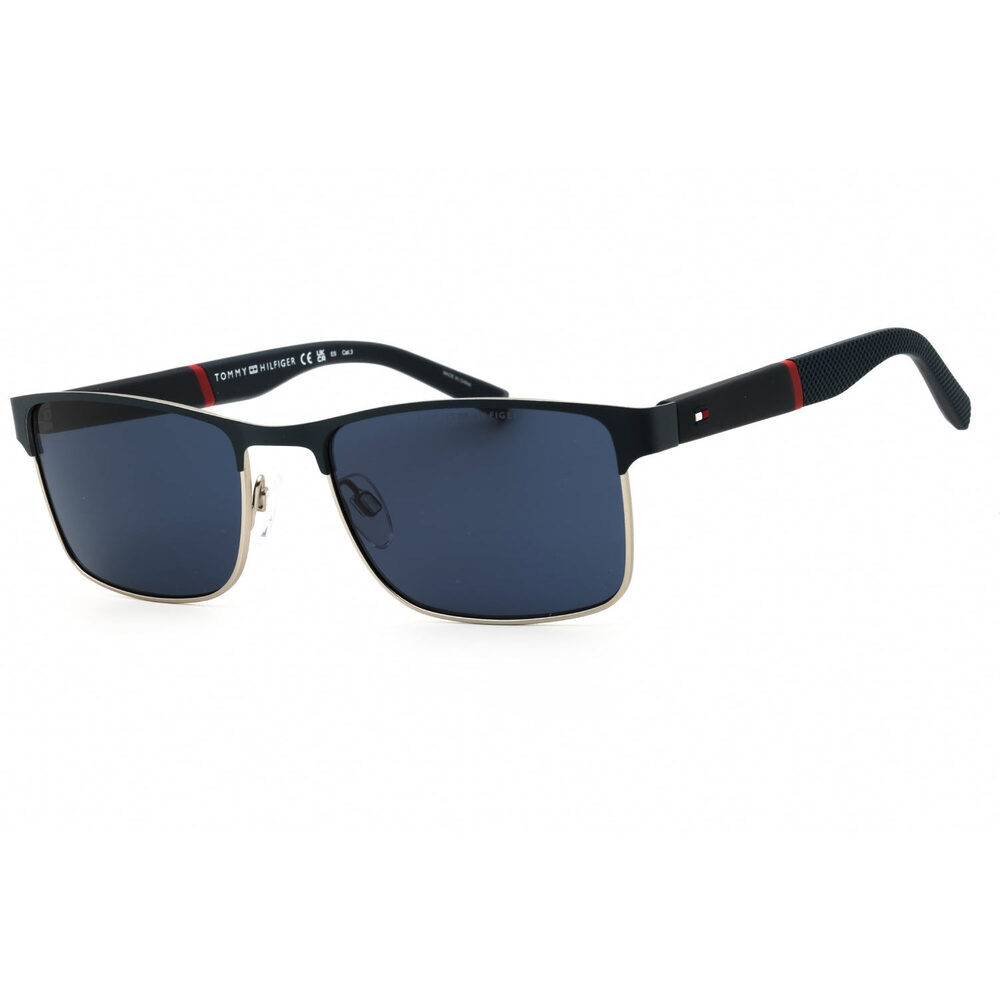 NWT Tommy Hilfiger TH 2040/S 0KU0 KU Blue Rectangle Sunglasses 56mm
